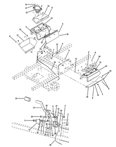 Brake Assembly Diagram and Parts List for M60-KW (53AI8CT6050-31HP-OHV)(2010) Cub Cadet Lawn Tractor